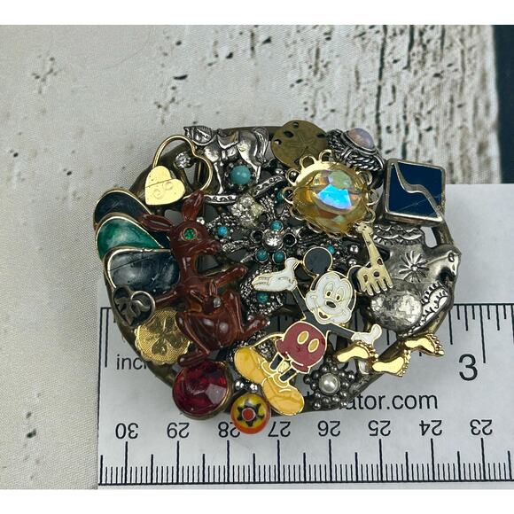 Bling Western Belt Buckle: Upcycled Art Deco Cowgirl Buckle - Picture 1 of 4